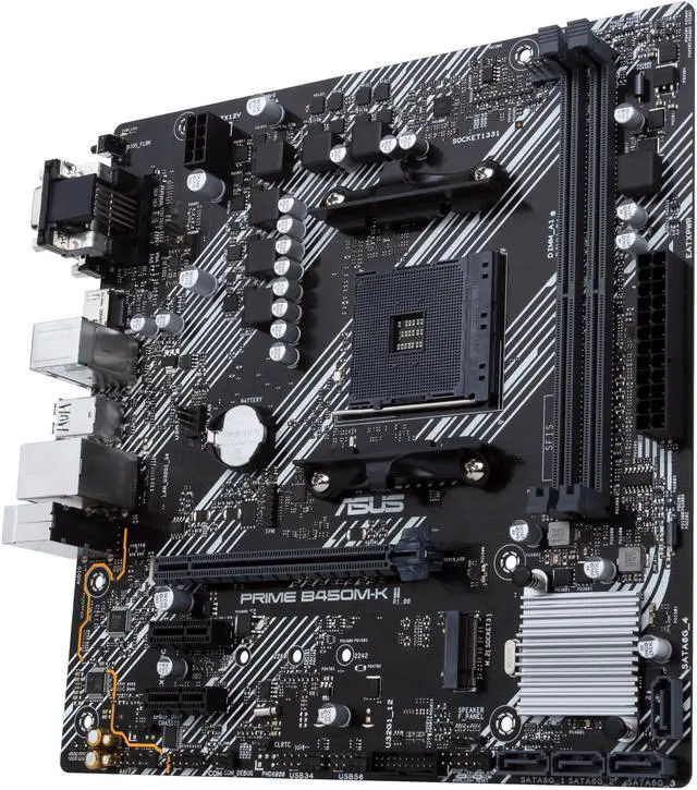 Alt view image 15 of 20 - ASUS PRIME B450M-K II (90MB1600-M0EAY0) AM4 AMD B450 SATA 6Gb/s Micro ATX AMD Motherboard