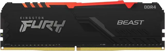 Alt view image 10 of 14 - Kingston FURY Beast RGB 128GB (4 x 32GB) 288-pin DIMM DDR4 3200 MHz CL16 RGB LED Memory (KF432C16BBAK4/128)