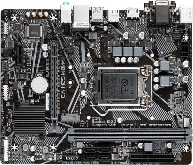 Alt view image 5 of 8 - Gigabyte H410M S2H V3 LGA 1200 Intel H510 DDR4 Micro ATX Motherboard (H410M S2H V3)