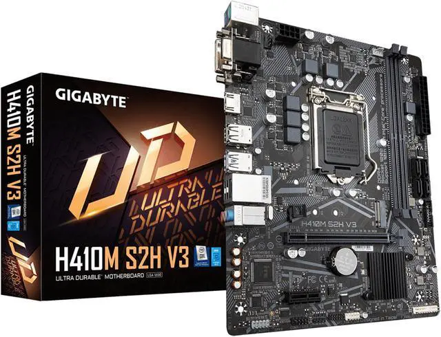 Alt view image 8 of 8 - Gigabyte H410M S2H V3 LGA 1200 Intel H510 DDR4 Micro ATX Motherboard (H410M S2H V3)