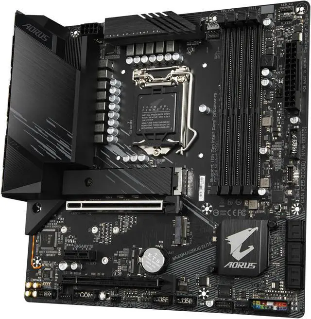 Alt view image 3 of 5 - GIGABYTE AORUS B560M AORUS ELITE LGA 1200 Intel B560 SATA 6Gb/s Micro ATX Intel Motherboard