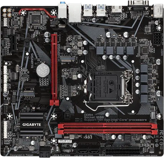 Alt view image 4 of 8 - GIGABYTE B560M H LGA 1200 Intel B560 SATA 6Gb/s Micro ATX Intel Motherboard