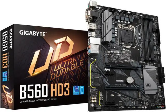 Alt view image 9 of 9 - GIGABYTE B560 HD3 LGA 1200 Intel B560 ATX Intel Motherboard