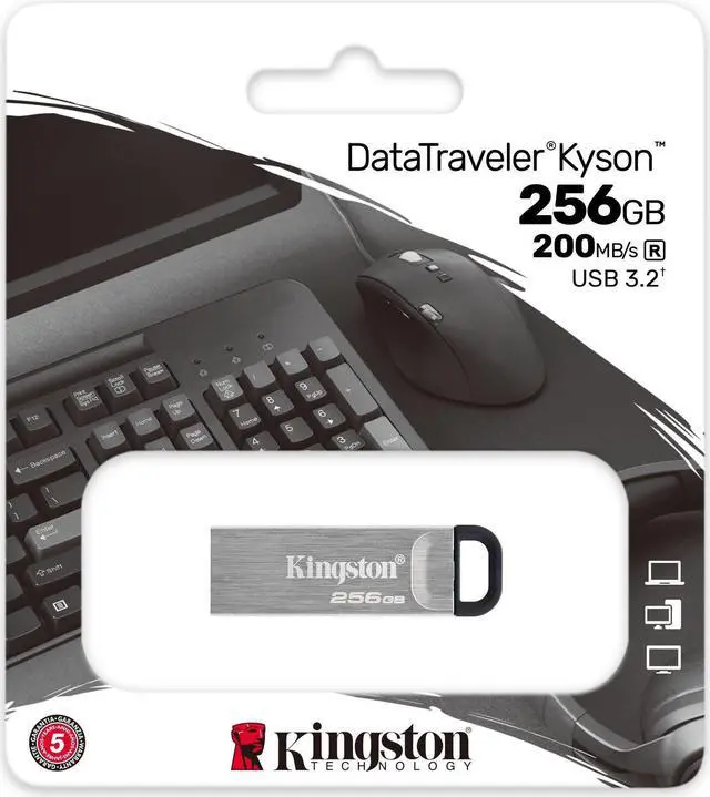 Alt view image 17 of 20 - Kingston 256GB DataTraveler Kyson USB 3.2 Gen 1 Metal Flash Drive (DTKN/256GB)