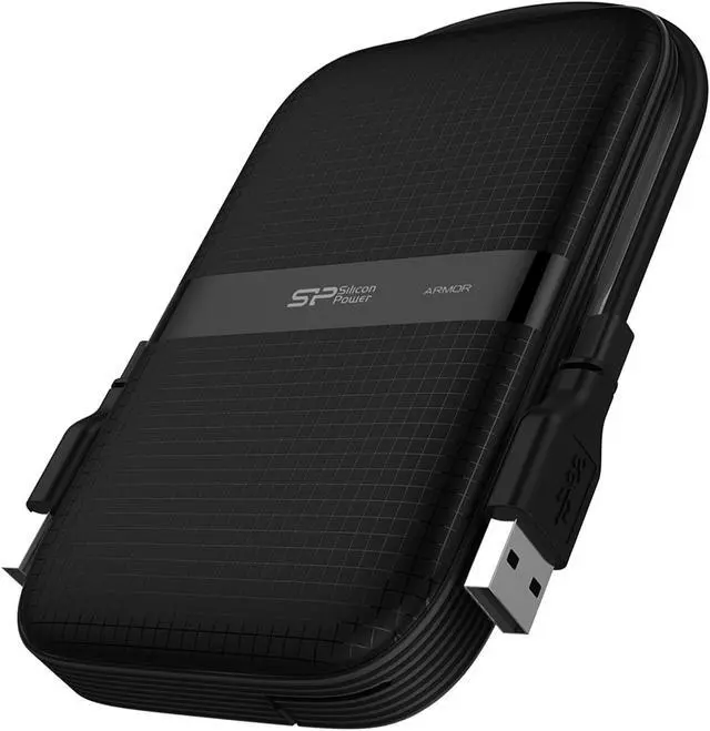 Main image of 4TB Silicon Power Armor A60 Shockproof Portable Hard Drive - USB3.2 - All-Black Edition