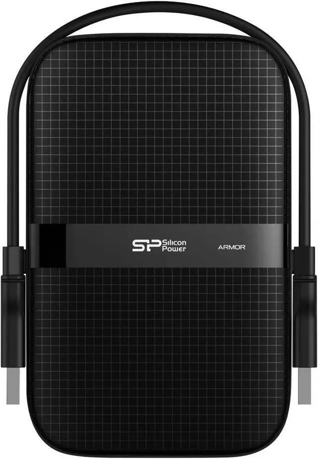 Alt view image 2 of 4 - 4TB Silicon Power Armor A60 Shockproof Portable Hard Drive - USB3.2 - All-Black Edition