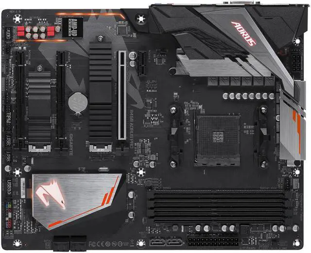 Alt view image 8 of 12 - Gigabyte AMD B450 AORUS PRO Socket AM4 DDR4 ATX Motherboard (B450 Aorus Pro)