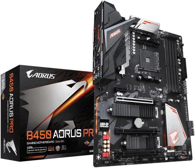 Alt view image 9 of 12 - Gigabyte AMD B450 AORUS PRO Socket AM4 DDR4 ATX Motherboard (B450 Aorus Pro)