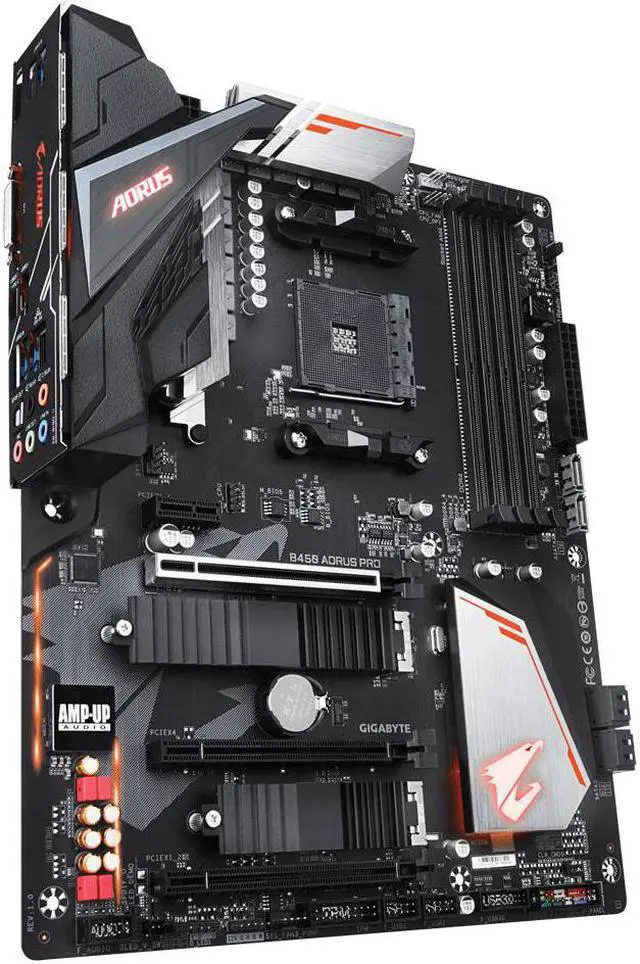 Alt view image 10 of 12 - Gigabyte AMD B450 AORUS PRO Socket AM4 DDR4 ATX Motherboard (B450 Aorus Pro)
