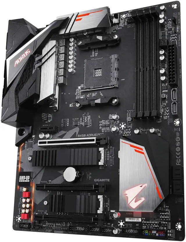 Alt view image 11 of 12 - Gigabyte AMD B450 AORUS PRO Socket AM4 DDR4 ATX Motherboard (B450 Aorus Pro)