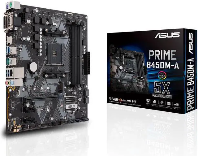 Alt view image 9 of 12 - ASUS PRIME B450M-A AM4 AMD B450 USB 3.1 HDMI Micro ATX AMD Motherboard