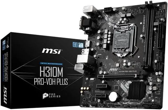 Alt view image 5 of 8 - MSI PRO H310M PRO-VDH PLUS LGA 1151 (300 Series) Intel H310 SATA 6Gb/s Micro ATX Intel Motherboard