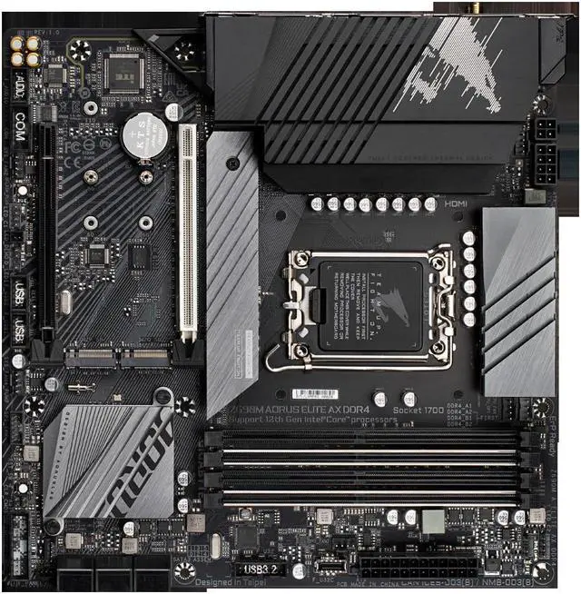 Alt view image 3 of 5 - Gigabyte Z690M AORUS ELITE AX Intel Z690 Express LGA 1700 Micro ATX DDR4 Motherboard