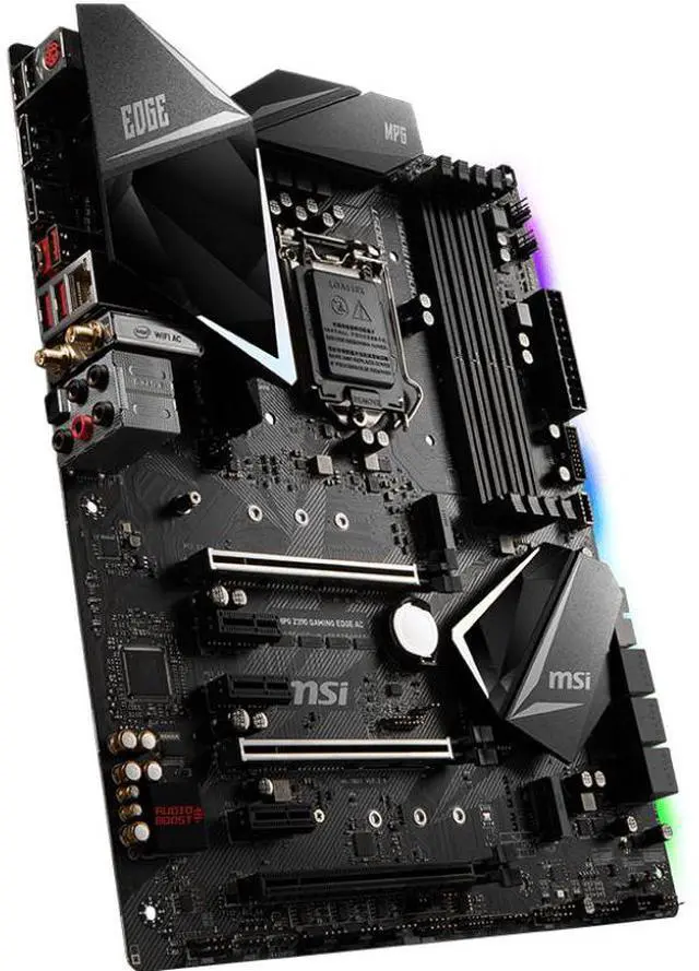 Alt view image 6 of 15 - msi intel z390 edge ac gaming atx ddr4sdram motherboard