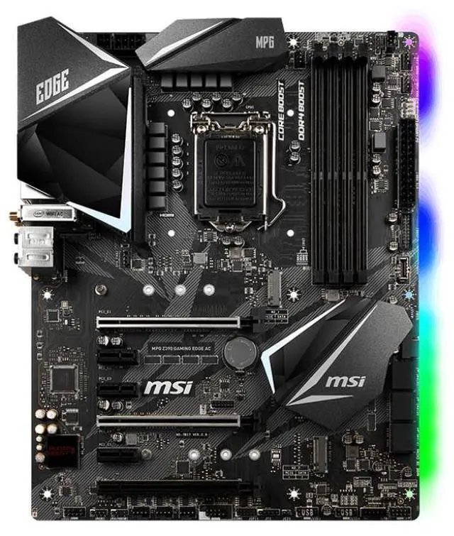 Alt view image 4 of 15 - msi intel z390 edge ac gaming atx ddr4sdram motherboard