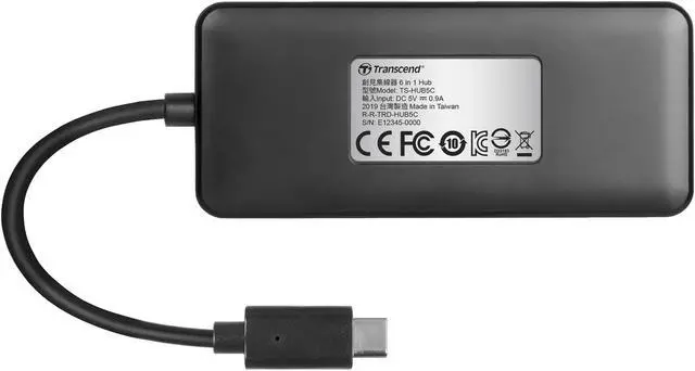 Alt view image 4 of 20 - transcend 6-in-1 usb type-c hub usb 3.1 gen 2 ts-hub5c