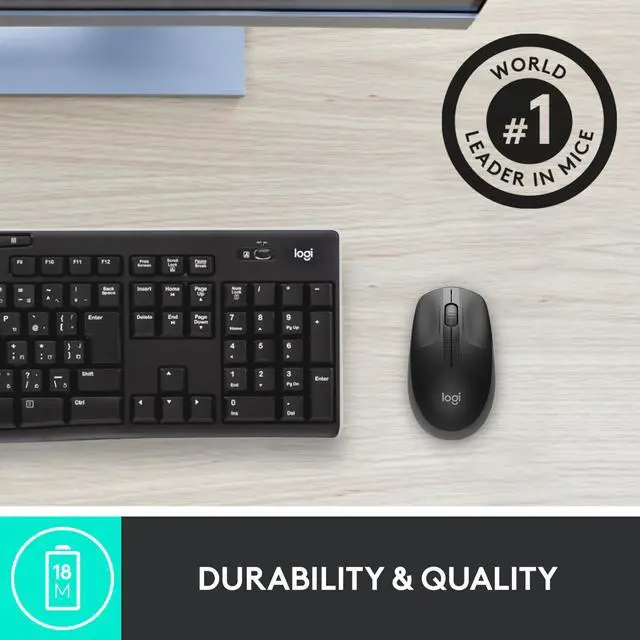 Alt view image 3 of 5 - Logitech Mouse M190 Wireless Mouse - Charcoal Black