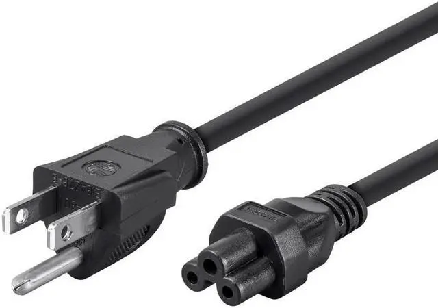 Alt view image 2 of 2 - NEON 4-ft (120 cm) US Plug to C5 (Mickey Mouse) Black Laptop / Power Adapter Cable