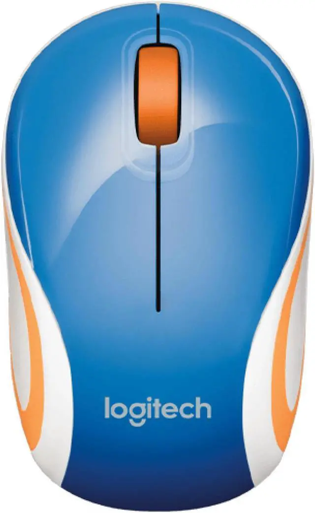 Alt view image 6 of 13 - Logitech M187 2.4GHz Wireless 3-Button Optical Mini Scroll Mouse - Blue