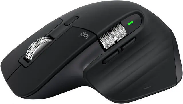 Alt view image 3 of 10 - Logitech MX Master 3 - Mouse - laser - 7 buttons - wireless - Bluetooth, 2.4 GHz - USB wireless receiver - black