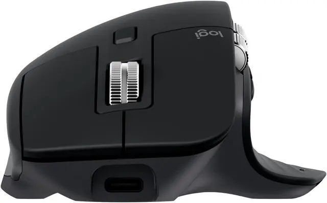 Alt view image 6 of 10 - Logitech MX Master 3 - Mouse - laser - 7 buttons - wireless - Bluetooth, 2.4 GHz - USB wireless receiver - black