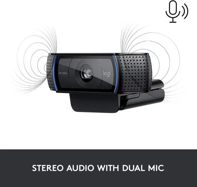 Alt view image 5 of 11 - Logitech C920 Webcam, 15MP, HD 1080P, Mic, HD Video Calling, Auto light correction