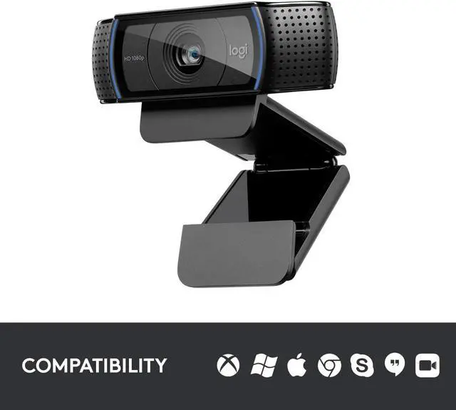 Alt view image 6 of 11 - Logitech C920 Webcam, 15MP, HD 1080P, Mic, HD Video Calling, Auto light correction