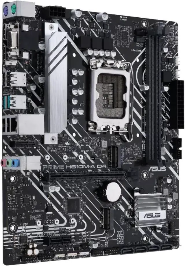 Alt view image 2 of 12 - ASUS PRIME H610M-A D4-CSM LGA 1700 Micro ATX DDR4 Motherboard