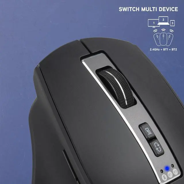 Alt view image 4 of 5 - NGS Wireless Multimode Rechargeable Wireless Mouse - Blur RB