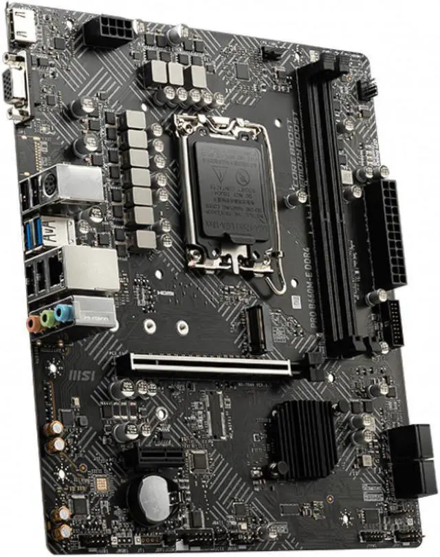 Alt view image 3 of 6 - MSI PRO B660M-E Intel LGA 1700 Micro ATX DDR4 Motherboard