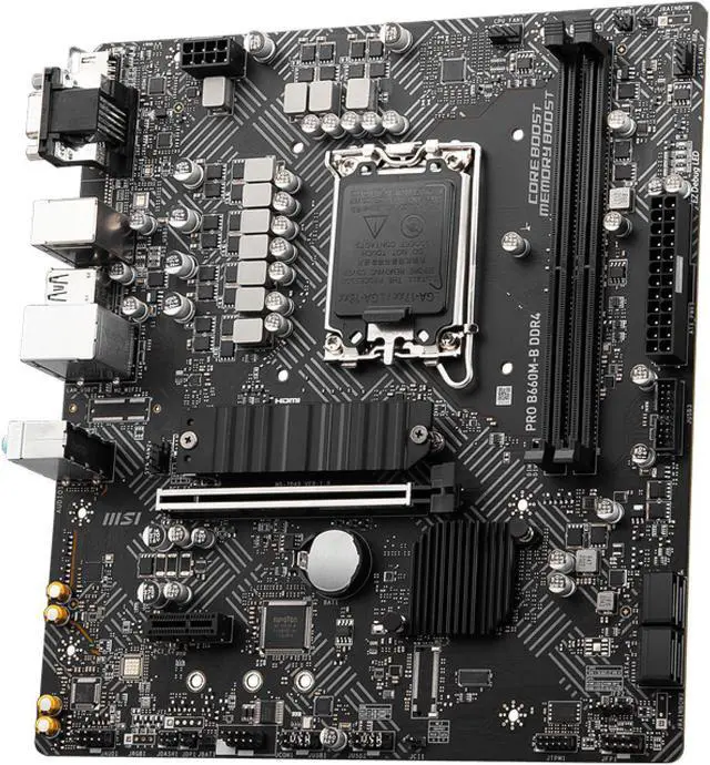 Alt view image 4 of 5 - MSI PRO B660M-B Intel LGA 1700 Micro ATX DDR4 Motherboard