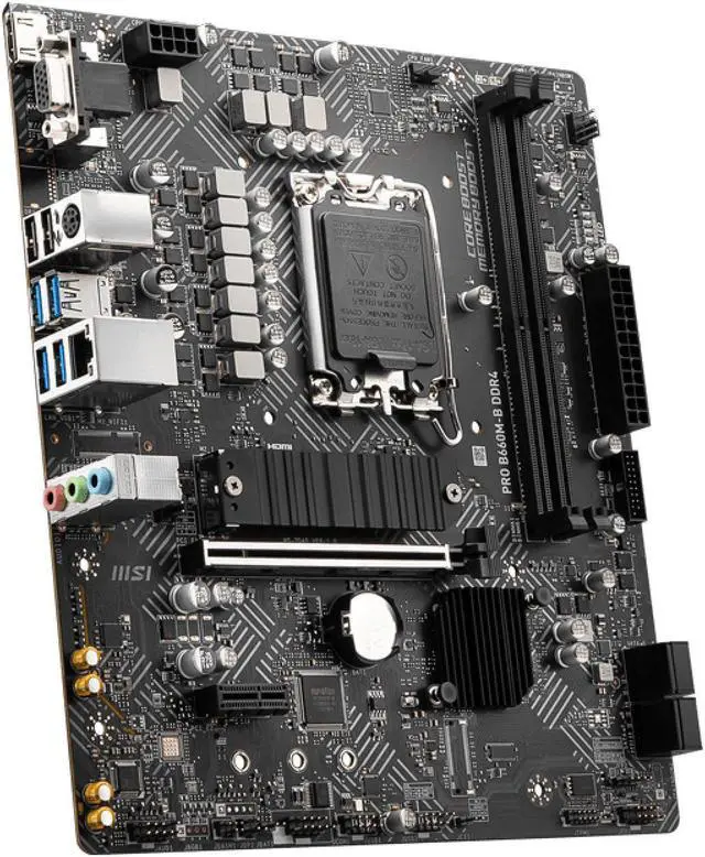 Alt view image 3 of 5 - MSI PRO B660M-B Intel LGA 1700 Micro ATX DDR4 Motherboard