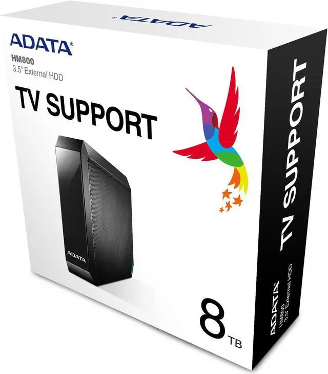 Alt view image 5 of 6 - 4TB AData HM800 3.5-inch External Hard Drive USB3.2 Black (US Edition)