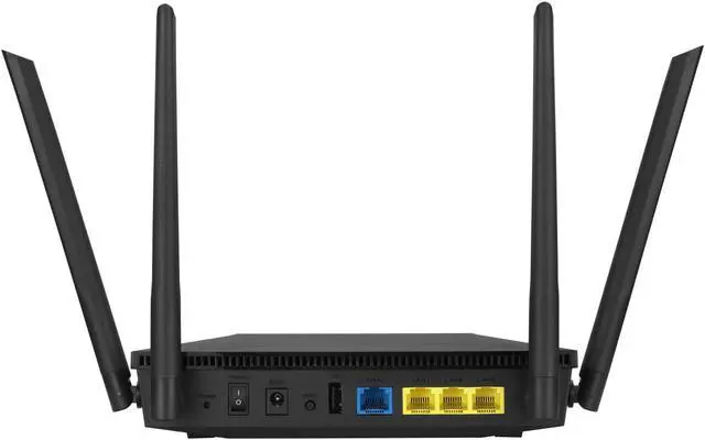 Alt view image 3 of 8 - ASUS RT-AX53U Gigabit Ethernet Dual-band Wireless Router - Black