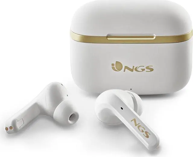 Alt view image 2 of 5 - NGS Active Noise Cancelling Wireless BT & TWS Earphones - Artica Trophy, White