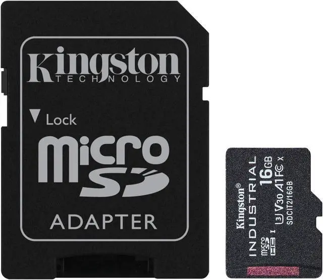 Alt view image 12 of 20 - Kingston 16GB Industrial microSD UHS-I U3 V30 A1 Memory Card, Includes SD adapter SDCIT2/16GB
