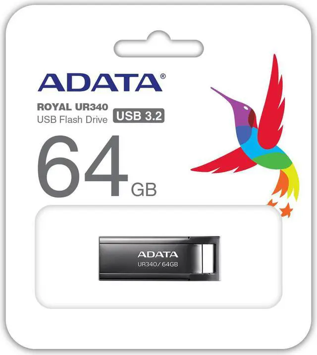 Alt view image 4 of 5 - 64GB AData Royal UR340 Ultra-Compact USB3.0 (USB3.2) Flash Drive