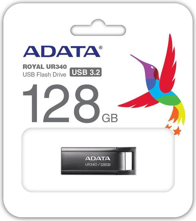 Alt view image 4 of 5 - 128GB AData Royal UR340 Ultra-Compact USB3.0 (USB3.2) Flash Drive