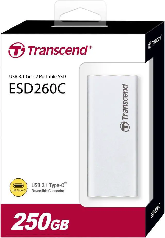Alt view image 4 of 4 - 250GB Transcend ESD260C USB 3.1 2 Type-C Portable SSD
