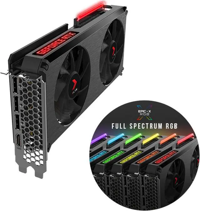Alt view image 9 of 14 - PNY XLR8 Gaming GeForce RTX 3060 Ti 8GB GDDR6 PCI Express 4.0 x16 Graphics Card VCG3060T8LDFXPPB