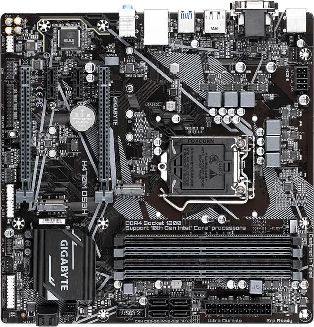Alt view image 16 of 20 - GIGABYTE H470M DS3H LGA 1200 Intel H470 Micro-ATX Motherboard with Dual M.2, SATA 6Gb/s, USB 3.2 Gen 1