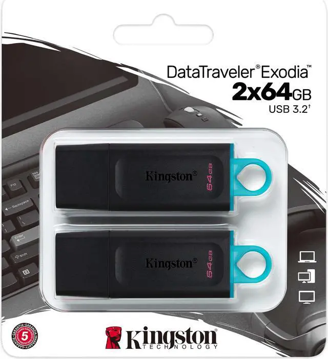Alt view image 8 of 12 - Kingston DataTraveler Exodia 64GB USB 3.2 Gen 1 Flash Drive DTX64GB2P