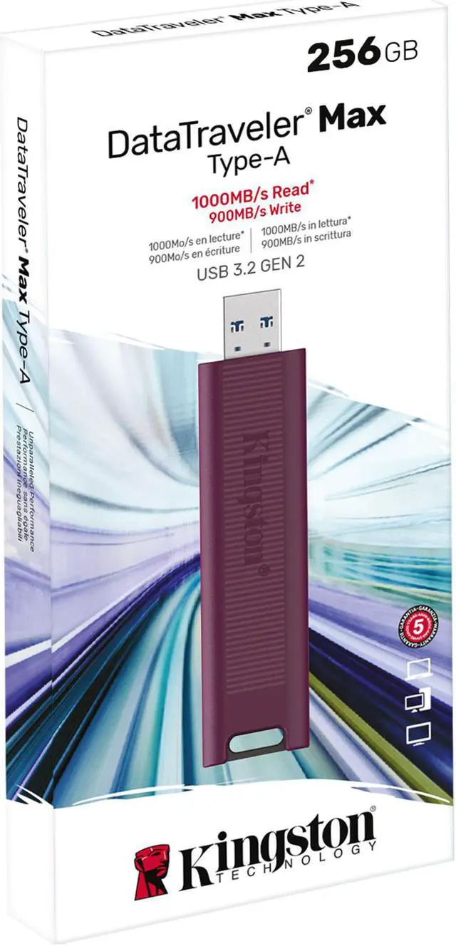 Alt view image 6 of 20 - Kingston DataTraveler Max 256GB USB 3.2 Gen 2 Series Flash Drive DTMAXA256GB