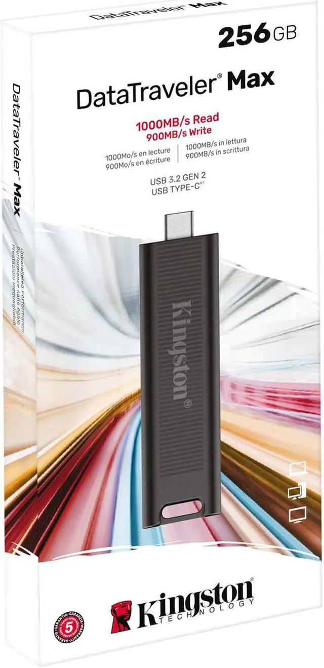 Alt view image 12 of 20 - Kingston DataTraveler Max 256GB USB 3.2 Gen 2 Type-C Flash Drive Up to 1,000MB/s read speed DTMAX/256GB