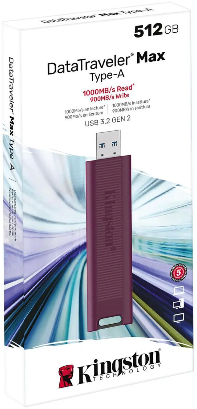 Alt view image 5 of 12 - Kingston DataTraveler Max USB 3.2 Gen 2 Series Flash Drive DTMAXA512GB