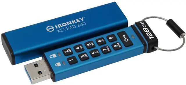 Alt view image 3 of 12 - Kingston Ironkey Keypad 200 16GB Encrypted USB