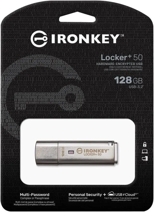Alt view image 10 of 13 - IronKey Locker+ 50 USB Flash Drive IKLP50128GB