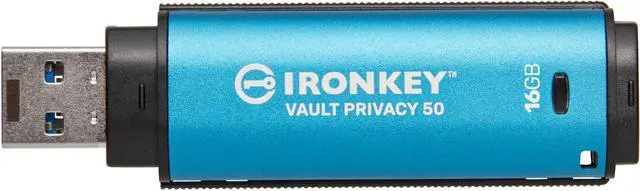 Alt view image 5 of 17 - IronKey Vault Privacy 50 Series 16GB USB 3.2 Gen 1 Type A Flash Drive IKVP5016GB