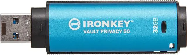 Alt view image 5 of 16 - IronKey Vault Privacy 50 Series 32GB USB 3.2 Gen 1 Type A Flash Drive IKVP5032GB