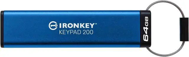 Alt view image 4 of 13 - Kingston IronKey Keypad 200 64GB USB 3.2 Gen 1 Type A Flash Drive IKKP200/64GB
